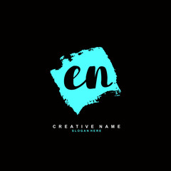 E N EN Initial logo template vector. Letter logo concept