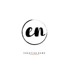 E N EN Initial logo template vector. Letter logo concept