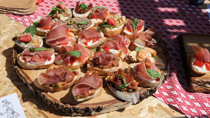 sandwiches with various fillings