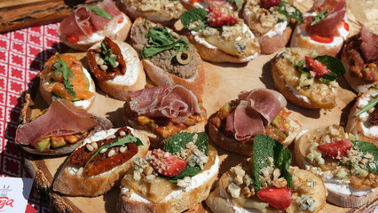 sandwiches with various fillings