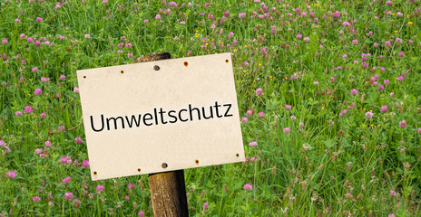 Schild Umweltschutz 