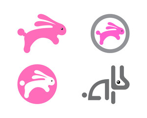 Rabbit Logo template vector icon design