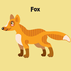 Vector cartoon fox