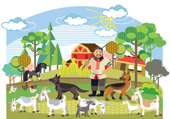 Obraz premium Vector farm image 7
