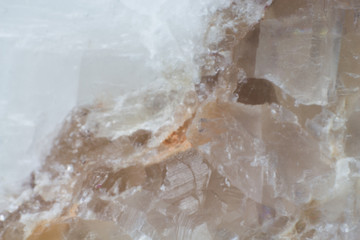 Texture of natural untreated white calcite macro