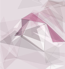 Abstract geometric background with pink gray polygons. illustration.