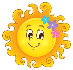 Happy spring sun theme image 3