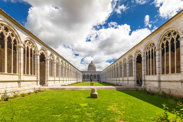 The Campo Santo, a historical edifice in the Cathedral Square in Pisa, Tuscany region, Italy.