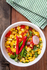 mexican fresh corn salad bowl