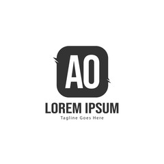 AO Letter Logo Design. Creative Modern AO Letters Icon Illustration