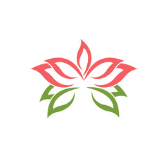 Tree leaf vector logo design, eco-friendly concept.