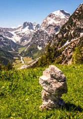 Fototapeta na wymiar view from feilkopf mountain in austria