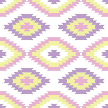 Pastel color zigzag geometrical vector seamless