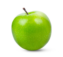 Perfect Fresh Green Apple Isolated on White Background in Full Depth of Field