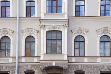 Obraz premium windows and details on an exterior of the building.