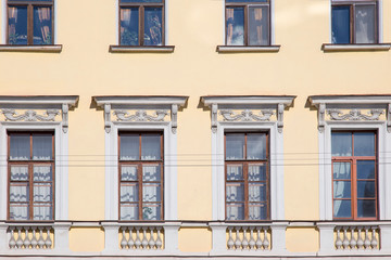Obraz premium windows and details on an exterior of the building.