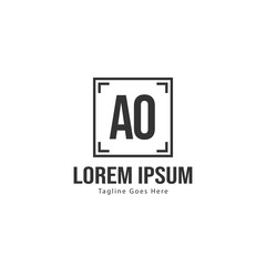 Obraz premium AO Letter Logo Design. Creative Modern AO Letters Icon Illustration