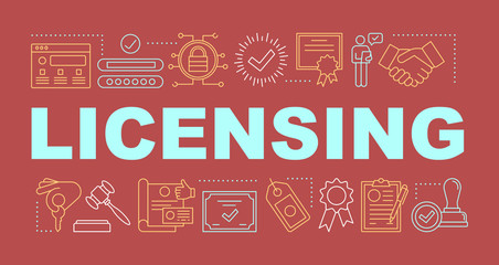 Licensing word concepts banner