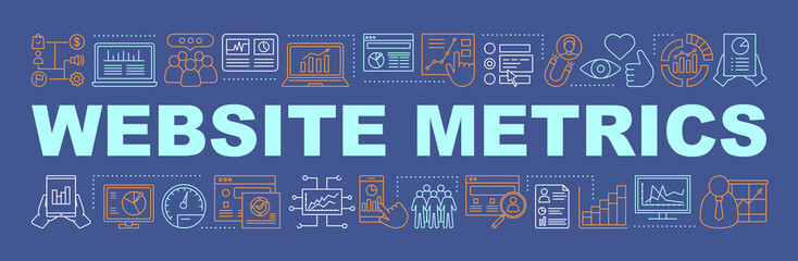 Website metrics, tools word concepts banner