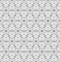 Seamless traditional Japanese geometric ornament .Black and white.