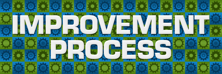 Improvement Process Green Blue Gears Square Texture 