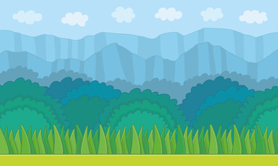 Obraz premium Nature landscape background. Game graphic