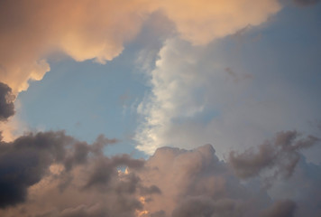 dramatic sky with clouds