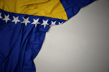 Waving National Flag Bosnia And