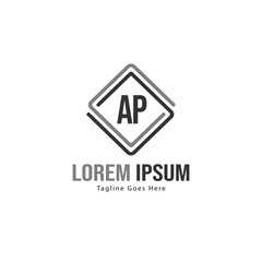 AP Letter Logo Design. Creative Modern AP Letters Icon Illustration