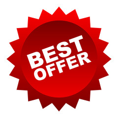 red vector banner best offer