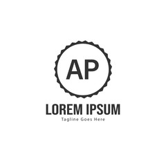 AP Letter Logo Design. Creative Modern AP Letters Icon Illustration