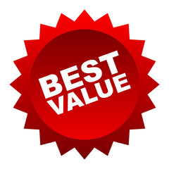 red vector banner best value