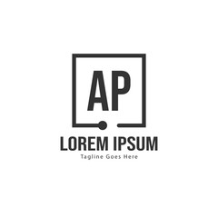 Obraz premium AP Letter Logo Design. Creative Modern AP Letters Icon Illustration