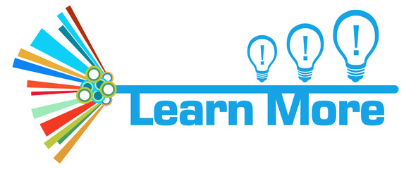 Obraz premium Learn More Colorful Graphical Element Symbol 