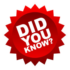 red vector banner did you know