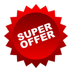 red vector banner super offer