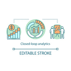 Closed-loop analytics concept icon