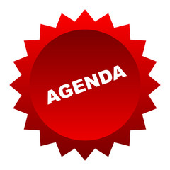 red vector banner agenda