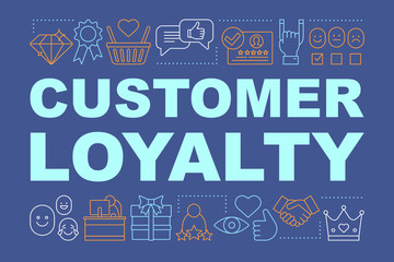 Customer loyalty word concepts banner