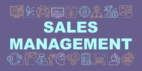 Sales management word concepts banner