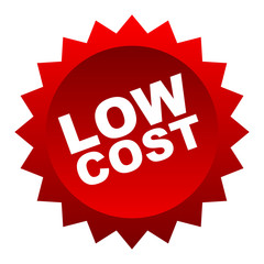 red vector banner low cost