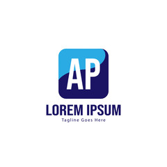 AP Letter Logo Design. Creative Modern AP Letters Icon Illustration