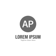 AP Letter Logo Design. Creative Modern AP Letters Icon Illustration