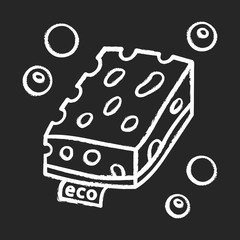 Eco sponges chalk icon