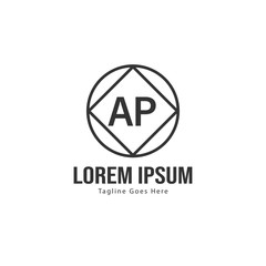 AP Letter Logo Design. Creative Modern AP Letters Icon Illustration