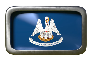 3d rendering of Louisiana State flag
