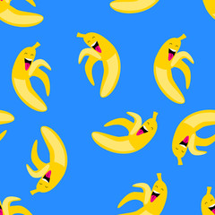the funny, mischievous banana pattern is seamless