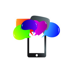 mobile messages cloud computing concept