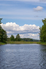 Landscape of Kuopio Lakes at Summer