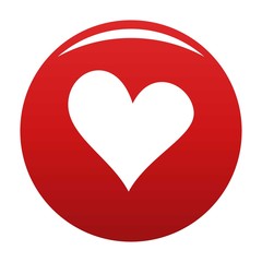 Evil heart icon. Simple illustration of evil heart vector icon for any design red